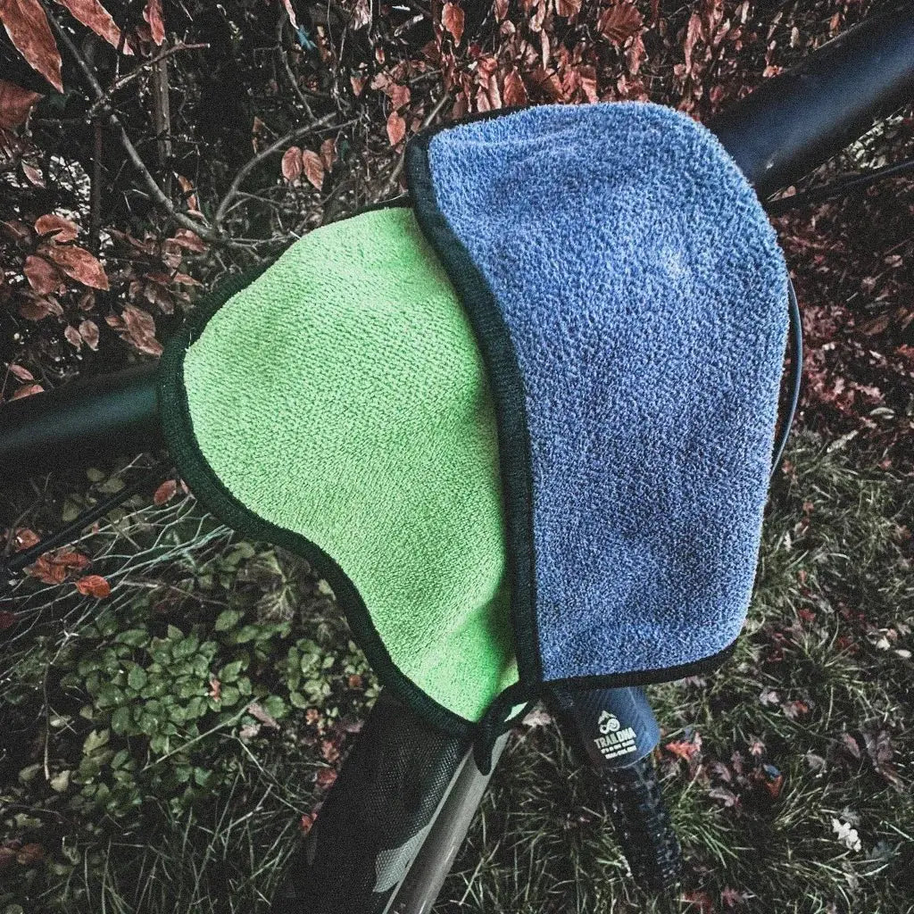 Mountain bike micro fiber cleaning towel for washing frame and components