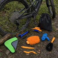 TrailDNA mountain bike cleaning kit with drawstring storage bag