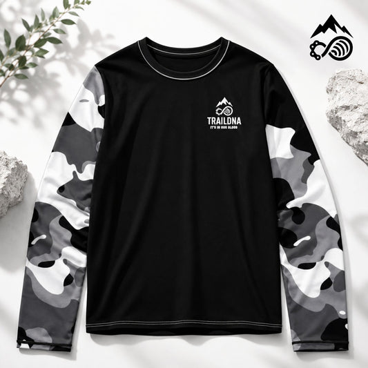 TrailDNA White Camo MTB Jersey — Limited Edition