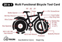 TrailDNA 20 - in - 1 Bike Multi - Tool + Woven Keyring - TrailDNA - Mtb