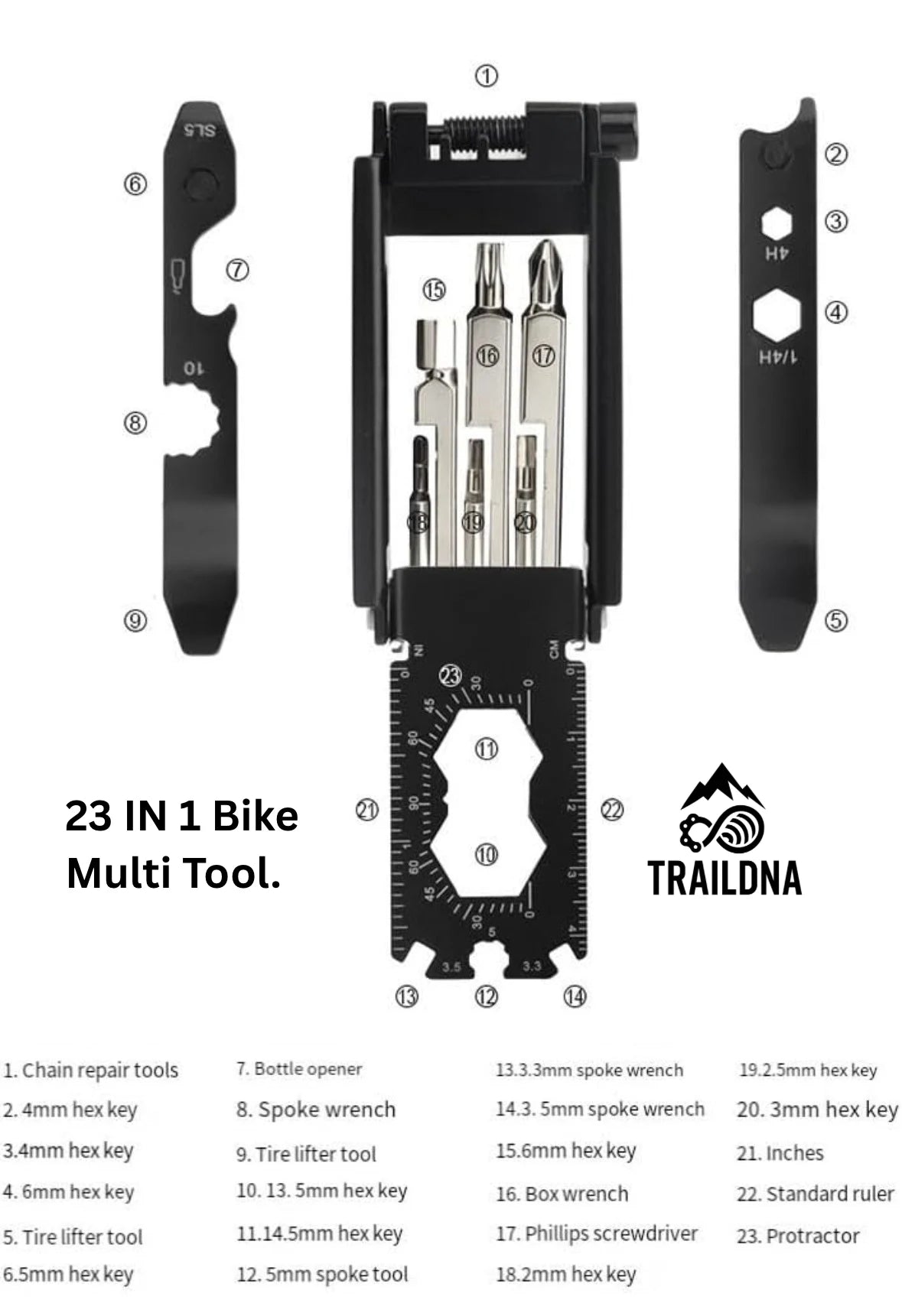 TrailDNA 23 - in - 1 MTB Multi Tool - TrailDNA - Mtb